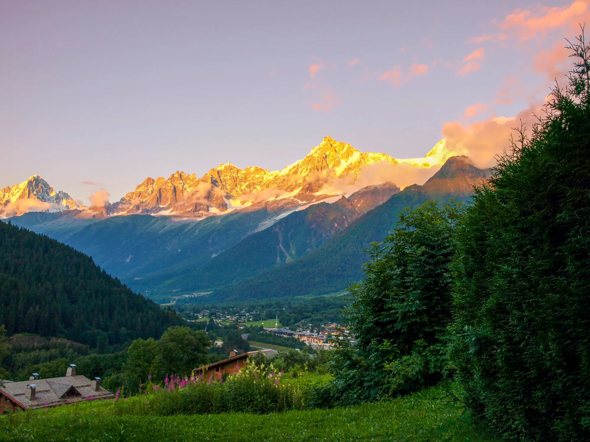 Sunset view from Les Houches