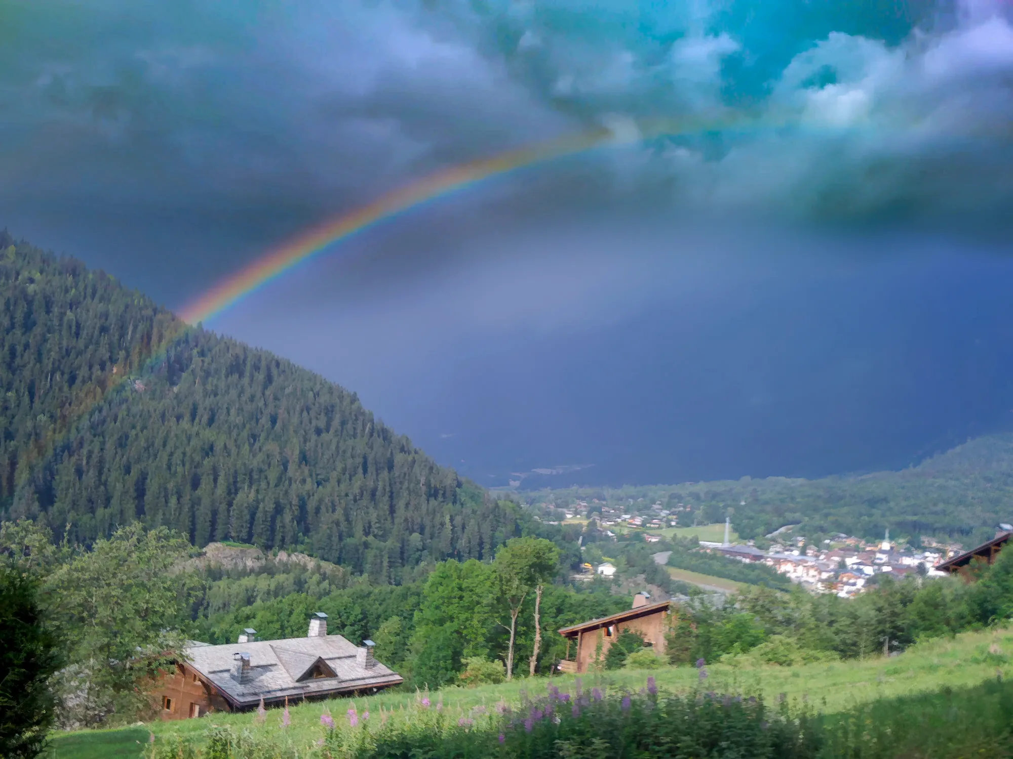 Summer mountain view from Les Houches