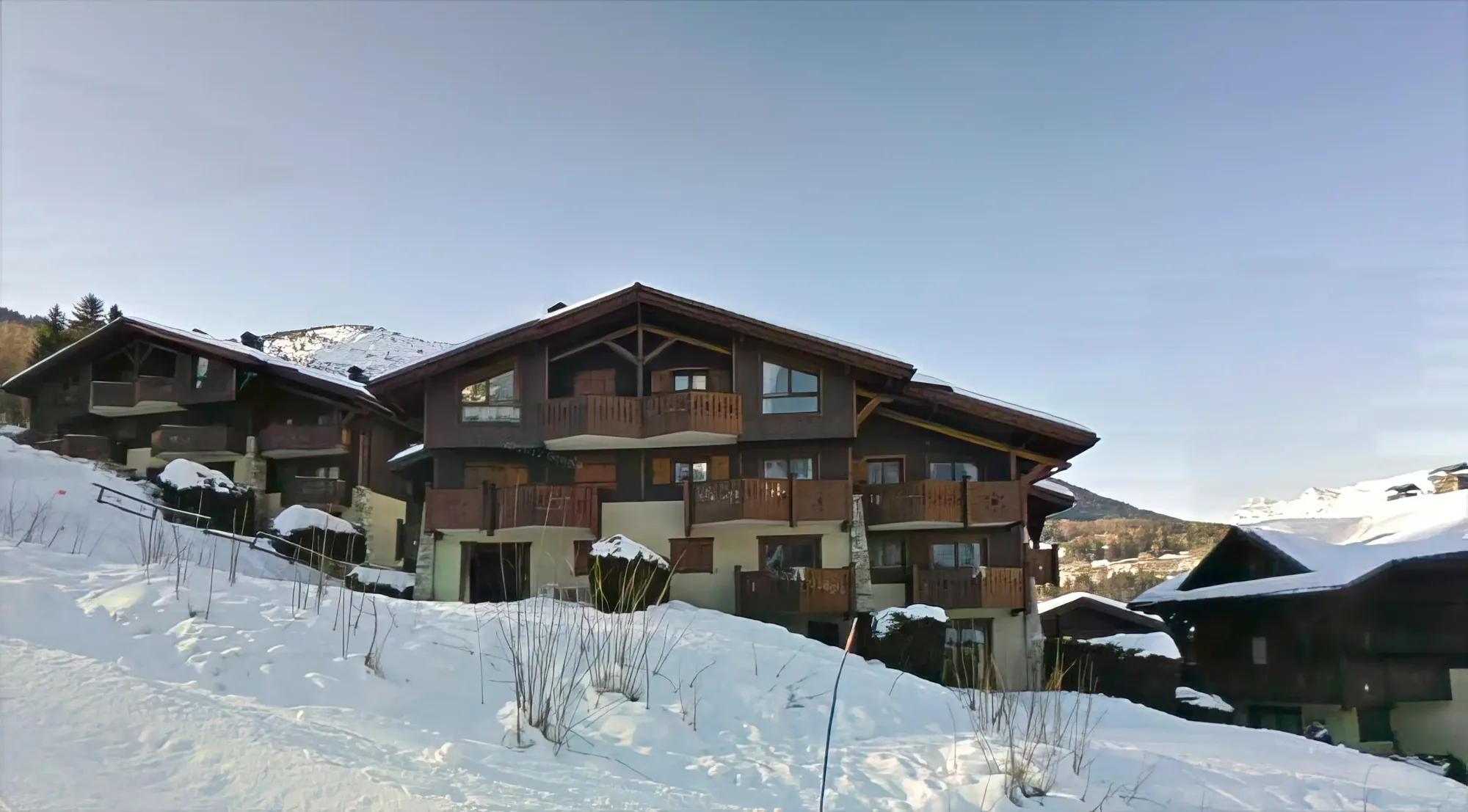 View from the piste near Apartment Tête Rousse